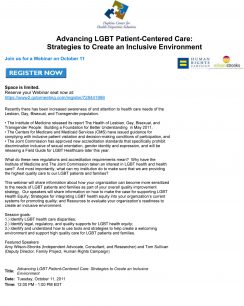 Advancing LGBT Patient-Centered Care: Strategies to Create an Inclusive Environment